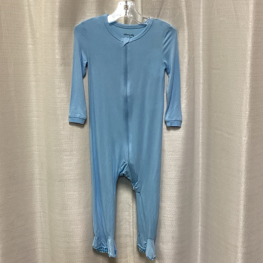 Sky Blue Kids Footie Pajamas